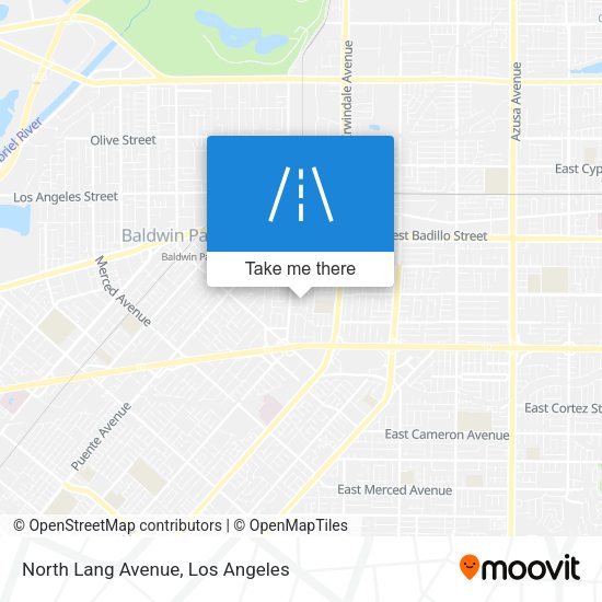 North Lang Avenue map