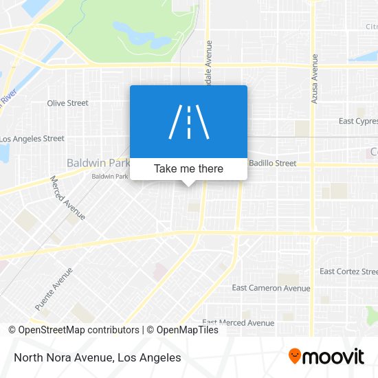 North Nora Avenue map
