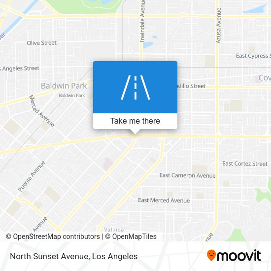 North Sunset Avenue map