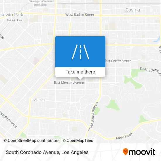 South Coronado Avenue map