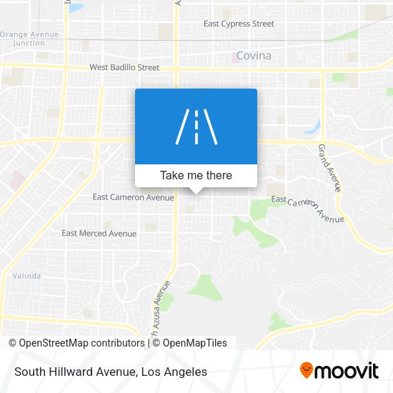 South Hillward Avenue map