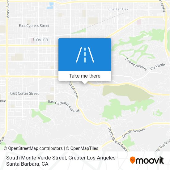South Monte Verde Street map