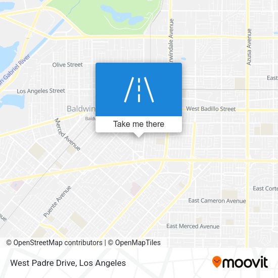 West Padre Drive map
