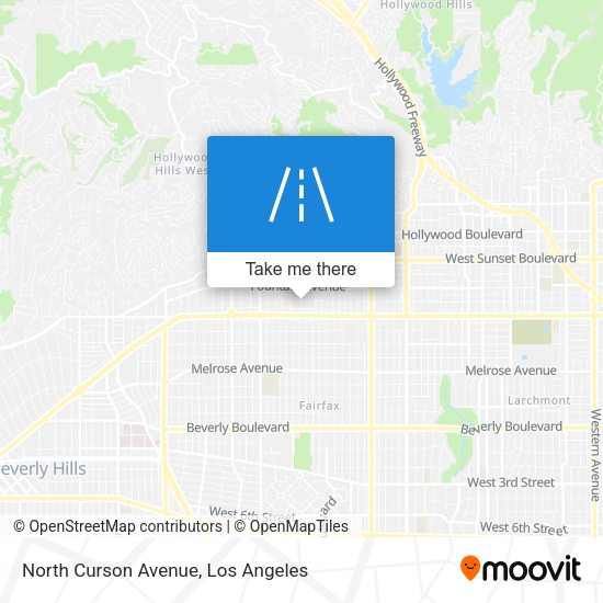 North Curson Avenue map