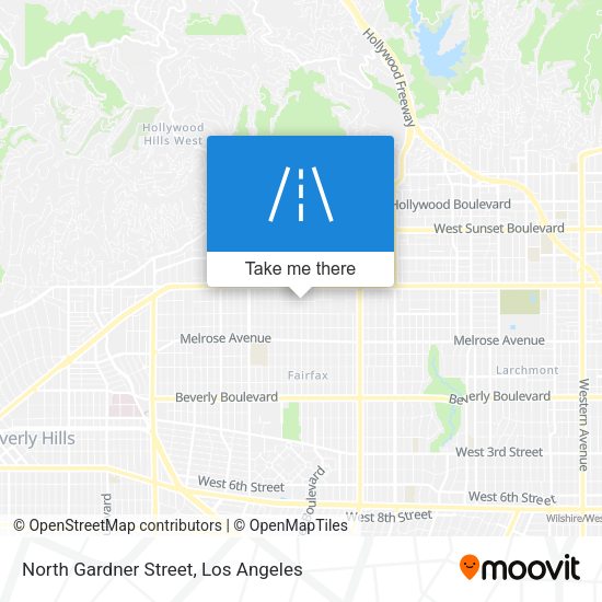 North Gardner Street map