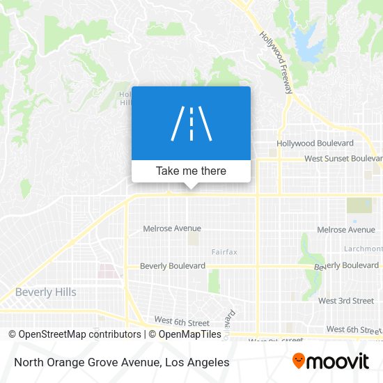 North Orange Grove Avenue map