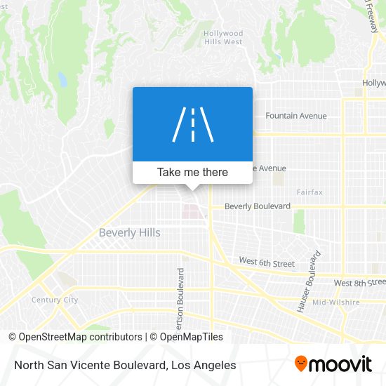 Mapa de North San Vicente Boulevard