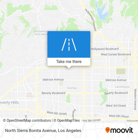 North Sierra Bonita Avenue map