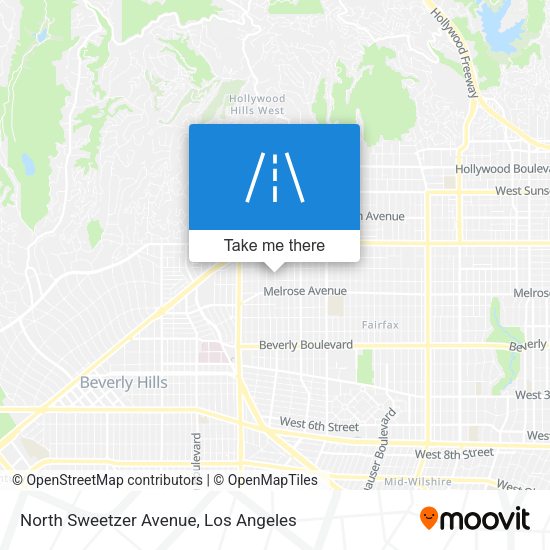 Mapa de North Sweetzer Avenue