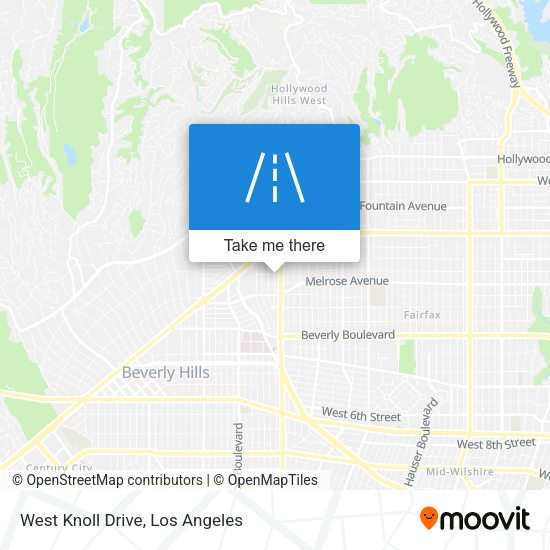 West Knoll Drive map