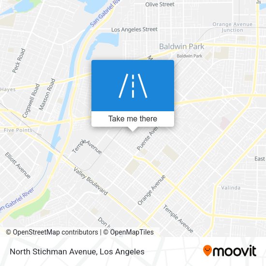North Stichman Avenue map