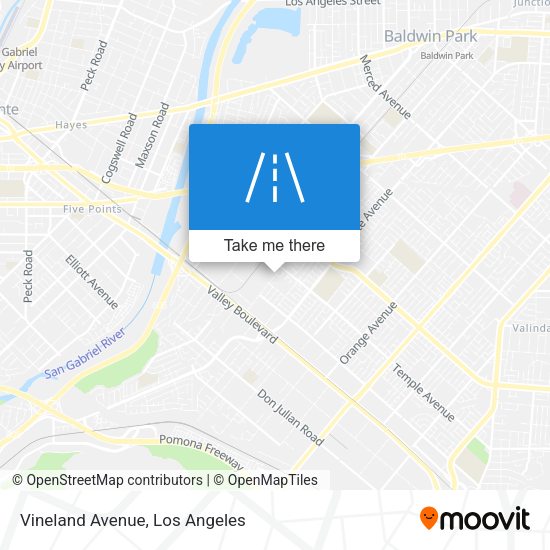 Mapa de Vineland Avenue