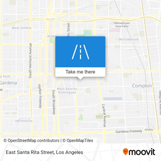 East Santa Rita Street map