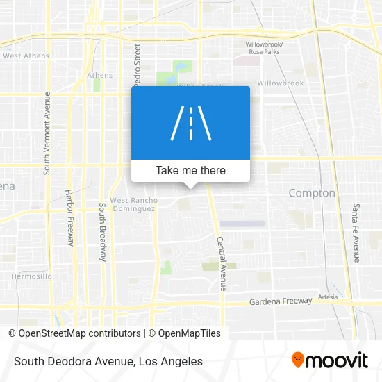 South Deodora Avenue map
