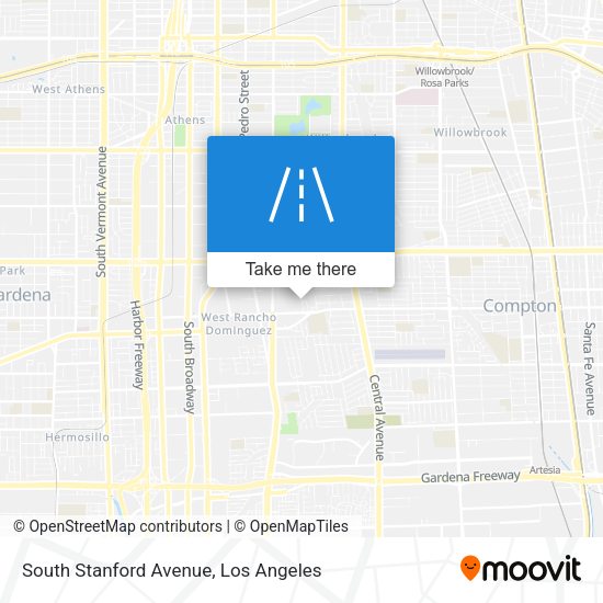 South Stanford Avenue map