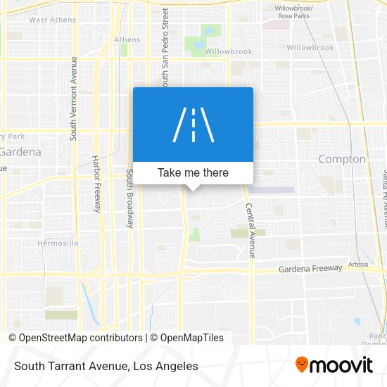 South Tarrant Avenue map