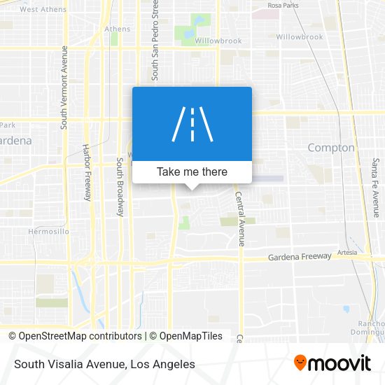 South Visalia Avenue map