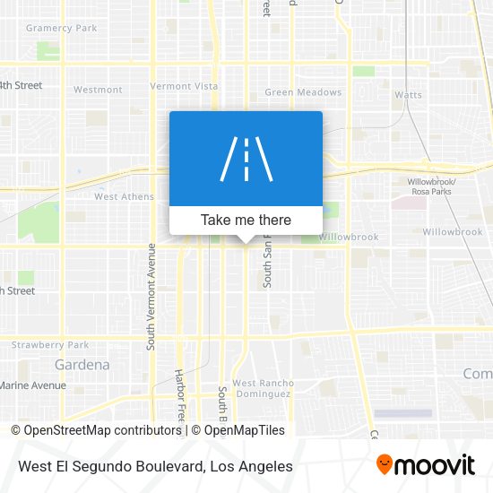 West El Segundo Boulevard map