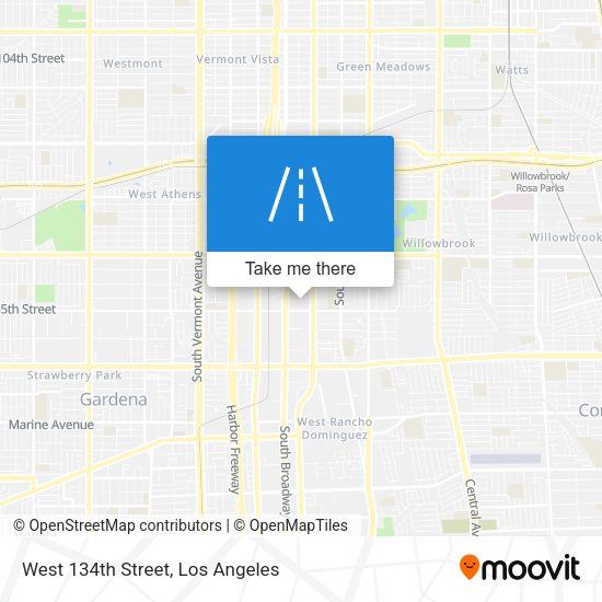 West 134th Street map