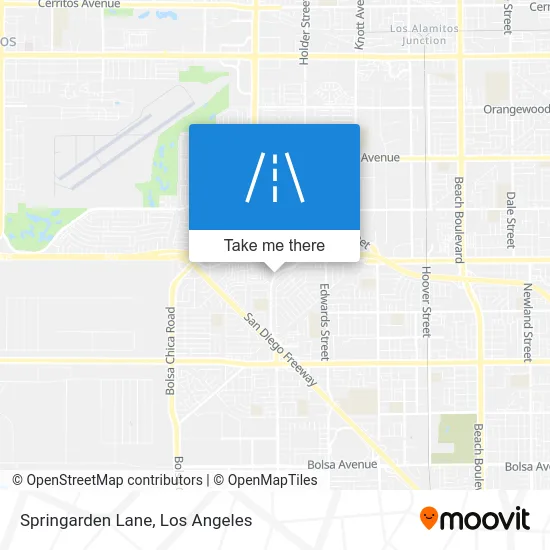 Springarden Lane map