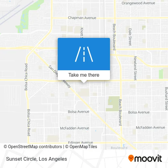 Sunset Circle map