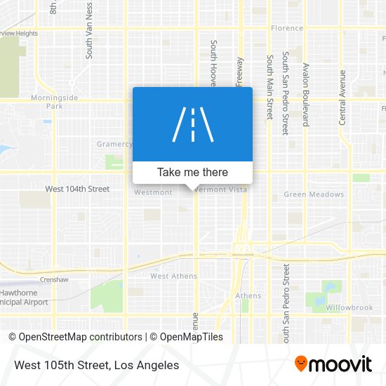 Mapa de West 105th Street