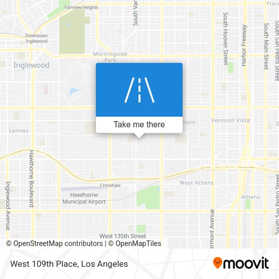 West 109th Place map