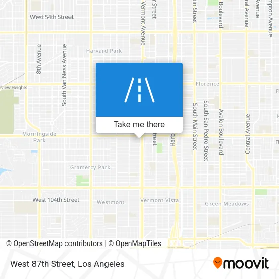 West 87th Street map
