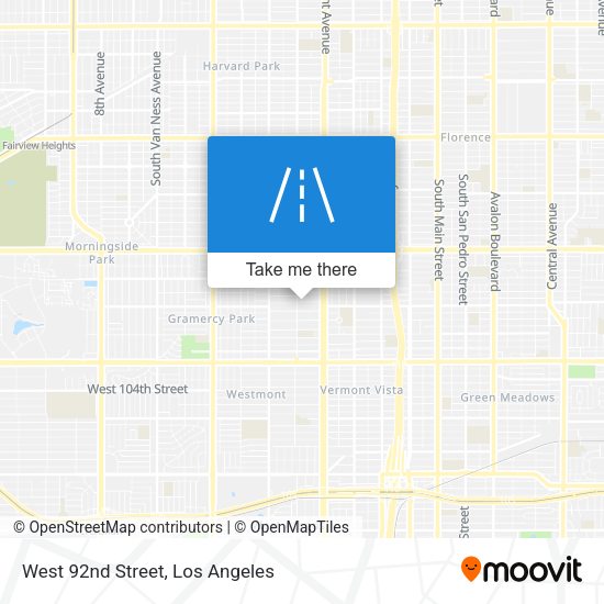 West 92nd Street map