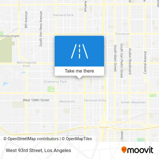 West 93rd Street map