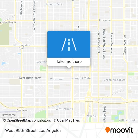 West 98th Street map