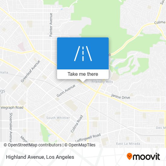 Highland Avenue map