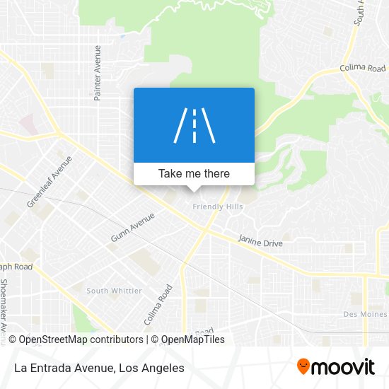 Mapa de La Entrada Avenue