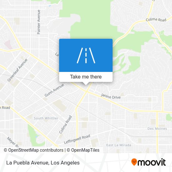 Mapa de La Puebla Avenue