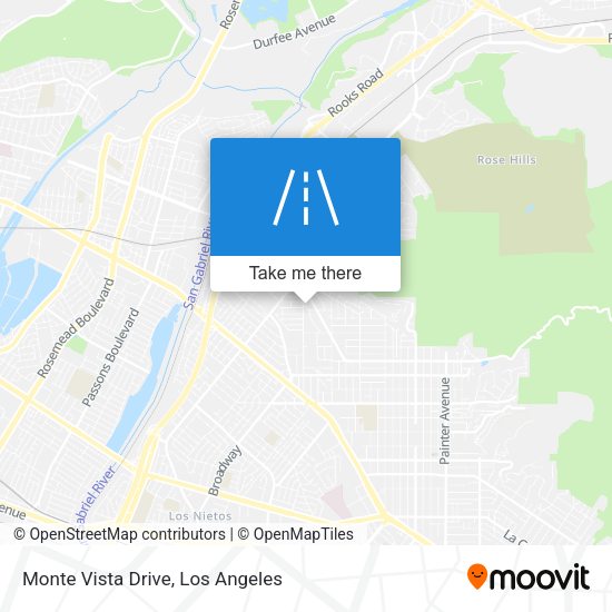 Monte Vista Drive map