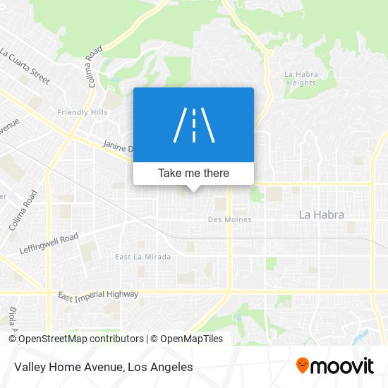 Valley Home Avenue map