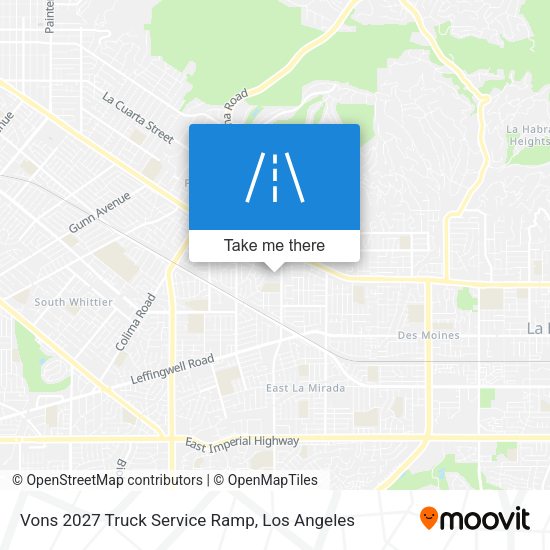 Vons 2027 Truck Service Ramp map