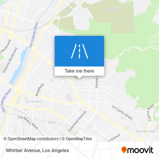 Whittier Avenue map