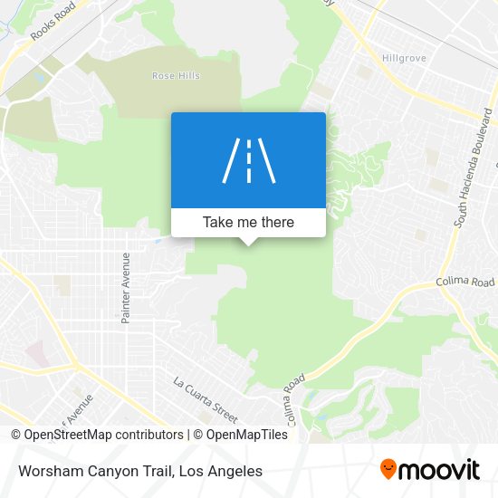 Worsham Canyon Trail map