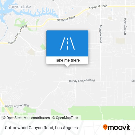 Cottonwood Canyon Road map