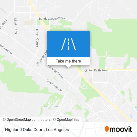 Mapa de Highland Oaks Court