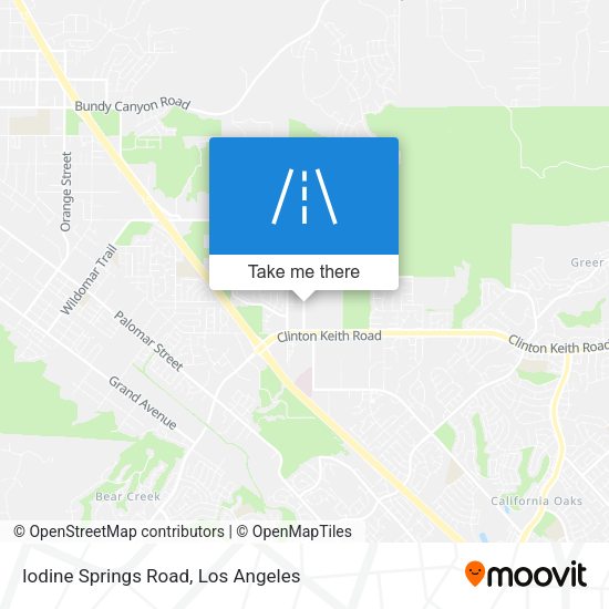 Iodine Springs Road map