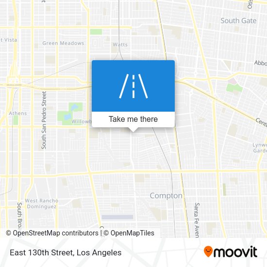 East 130th Street map