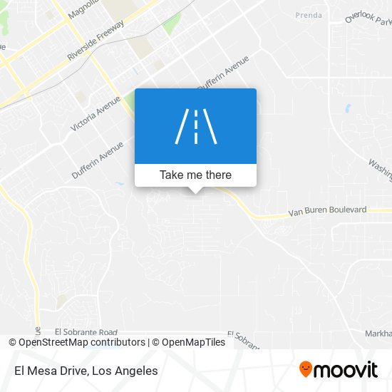 El Mesa Drive map