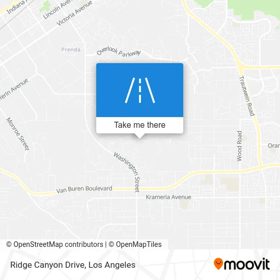 Ridge Canyon Drive map