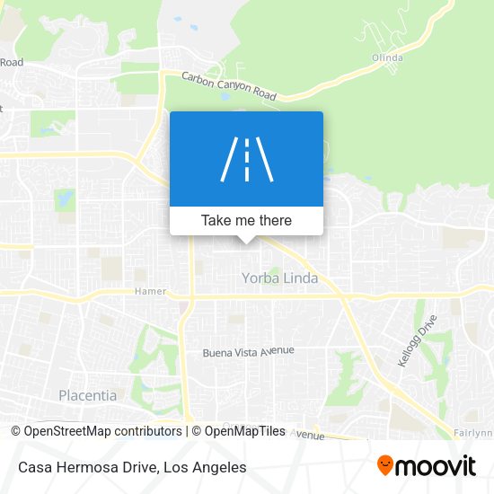 Casa Hermosa Drive map