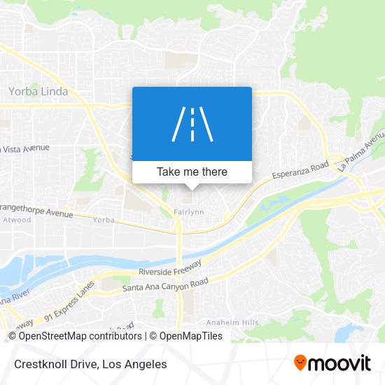Crestknoll Drive map