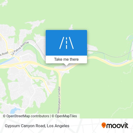 Gypsum Canyon Road map