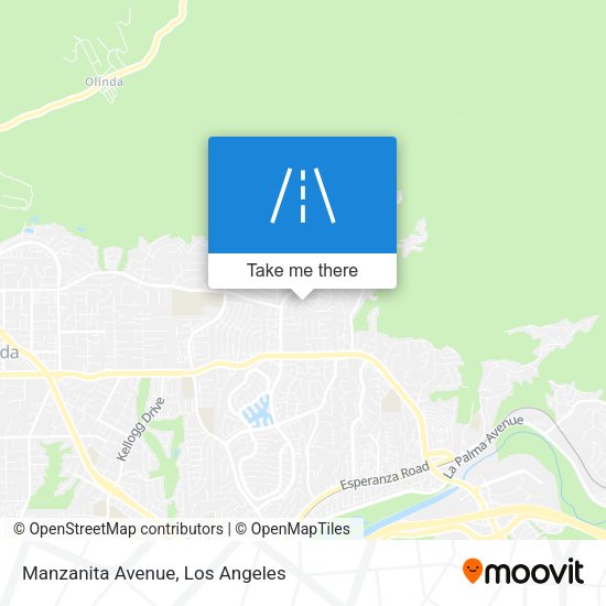 Manzanita Avenue map