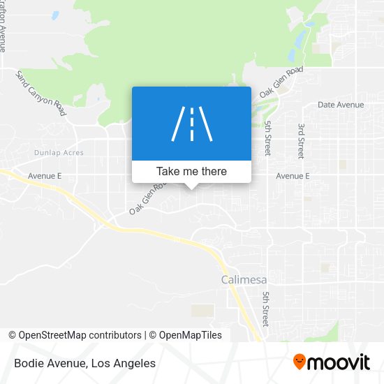 Mapa de Bodie Avenue